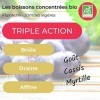 BOISSON CONCENTREE BIO JAMBES LÉGÈRES • FLUX’ACTIV • TRIPLE ACTION : CIRCULATION – DRAINEUR – ANTIOXYDANT • 14 Plantes & Supe