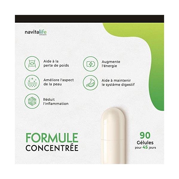 Detox Amincissante Puissante. Élimination des toxines. Réduction du volume, nettoyage du côlon. Capsules dAloe Vera + Zenoui