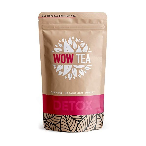 WOW TEA Detox - Programme de nettoyage du corps profond de 21 jours | Thé Détoxifiant | Rétention d’Eau Cure/Yerba-Mate, Thé 