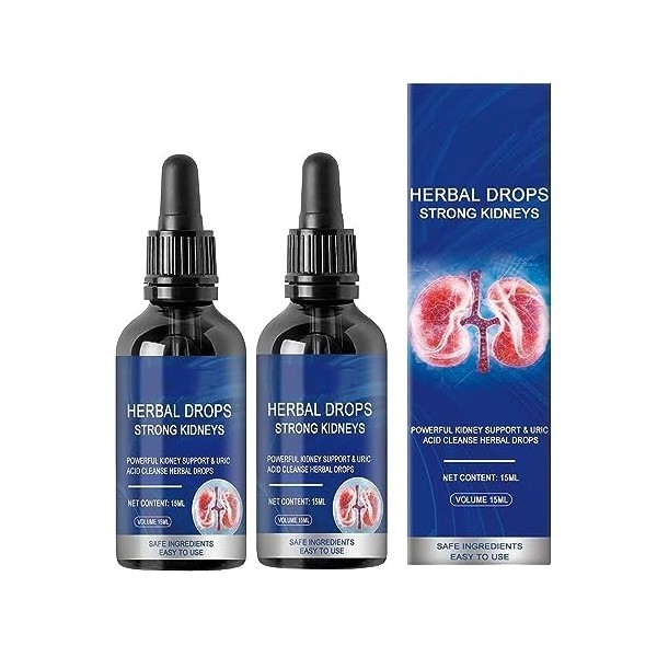 cretopwin Googeer Herbal Kidney Care Drops, Solution de Soins à Base de Plantes, Puissant Soutien des Reins et Nettoyage de l