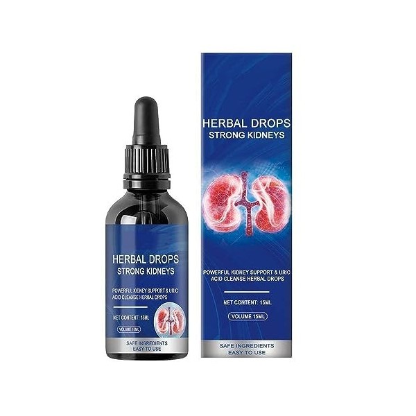 cretopwin Googeer Herbal Kidney Care Drops, Solution de Soins à Base de Plantes, Puissant Soutien des Reins et Nettoyage de l