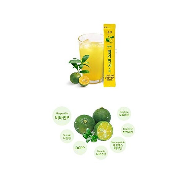 Calamansi Extrait Juice One Day Stick Detox Drink for Weight Control & Body Cleanse, 1 stick par jour, 28 sticks 10 g x 28 