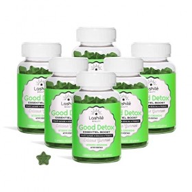 LASHILÉ BEAUTY - Compléments Alimentaires - Good Detox Vitamins - Cure 6 mois - 6 X 60 Gummies - Fabrication Française - Prob