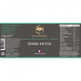 Naturathéra HERBA DÉTOX - Soutien Naturel du Foie - Complément Alimentaire Détoxifiant & Drainant - Extraits Secs - 150 Gélul