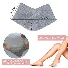 Lot de 2 paires de chaussettes hydratantes pour talon - Doublées en gel - Chaussettes de spa pour traitement des talons secs 