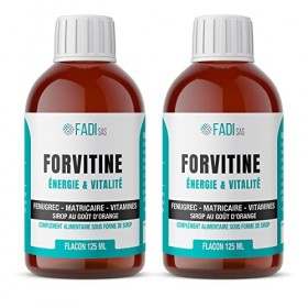 FORVITINE SIROP Lot de 2 Flacons de 125ml | A base de Fenugrec, de Matricaire & de Vitamines B1 et C | Pour aider à retrouver