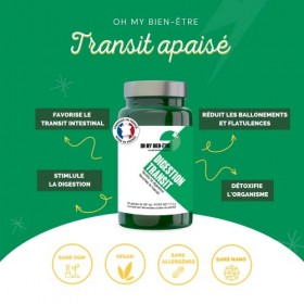 OH MY BIEN-ÊTRE - Charbon Actif Végétal - Foie Detox - Ventre Plat - Digestion Difficile- Ballonnement et Gonflement - Comple