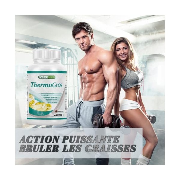 TermoGras | Perte de poids, combustion des graisses, coupe-faim | Garcinia Cambogia + Glucomannan + Cétones de framboise + Ma