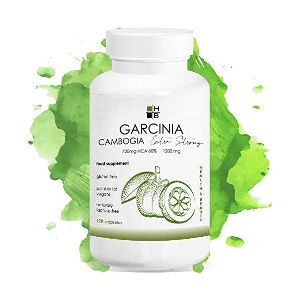 GARCINIA CAMBOGIA extra fort HB | 1200 mg | 720 mg HCA | 120 capsules | produit italien