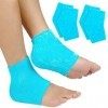 Lot de 2 paires de chaussettes de spa hydratantes doublées de gel sans orteils, chaussettes de traitement des pieds pour talo