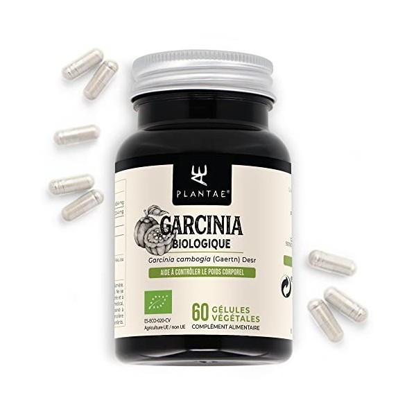 GARCINIA CAMBOGIA BIO * Plantae * 60 gélules végétales * Coupe-faim naturel + Effet rassasiant + Brûleur de graisse * 60% min