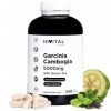 Garcinia Cambogia 5000 mg. 240 gélules végétaliennes pour 4 mois. Garcinia naturel 60% HCA avec du Thé Vert naturel. Puissant