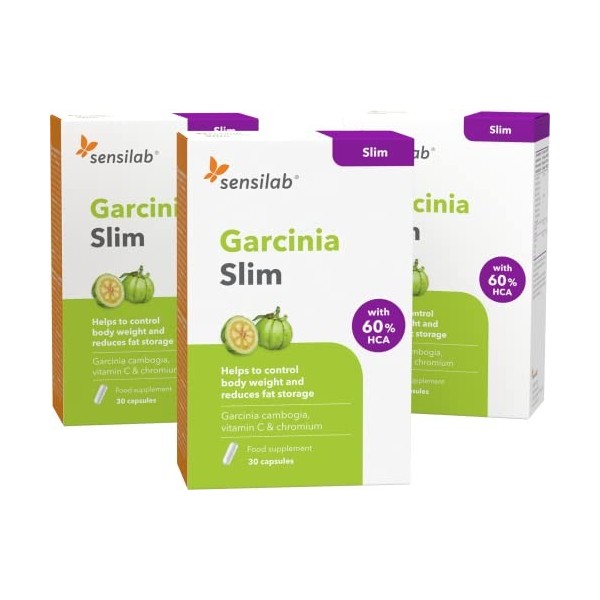 Garcinia Slim - Garcinia Cambogia Extra Fort 60% HCA avec Vitamine C et Chrome - Stimule la thermogenèse - 100% naturel - 9