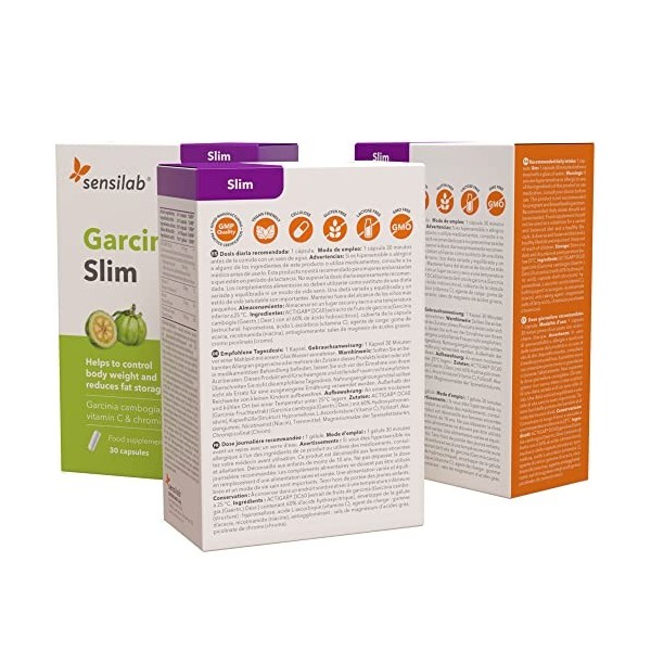 Garcinia Slim - Garcinia Cambogia Extra Fort 60% HCA avec Vitamine C et Chrome - Stimule la thermogenèse - 100% naturel - 9