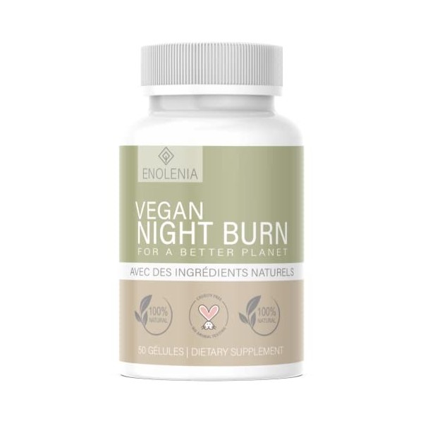 NOUVEAU : Enolenia® NIGHT F-BURN Capsules 1 capsule par nuit avec l’extrait de Garcinia Cambogia - pour femmes & hommes, rapi