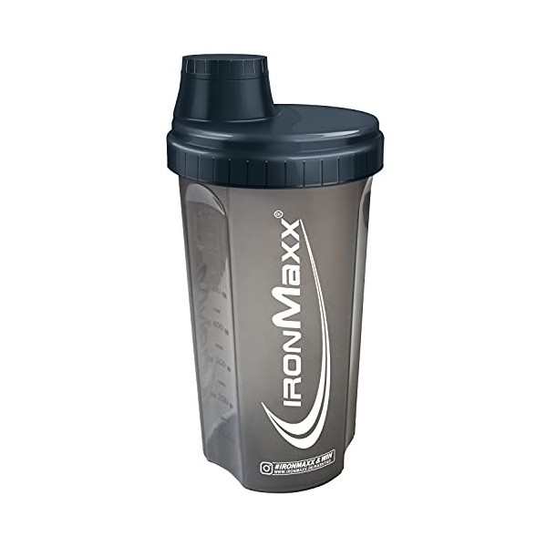 IronMaxx Shaker - pour shakes protéinés avec bouchon rotatif - Couleur Blanc/Rose - 1 x 700ml