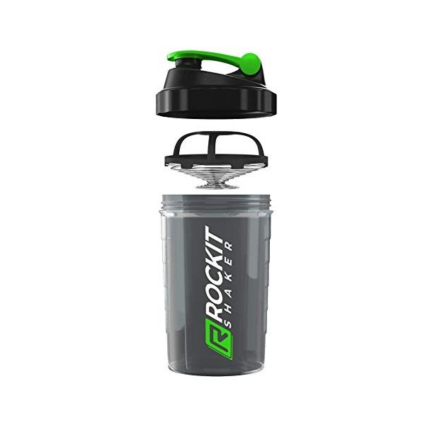 ROCKITZ Premium Shaker Proteines 500ml - fonction de mélange premium avec filtre à infusion - pour des shakes protéinés fitne