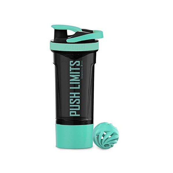 Artoid Mode 720ml Bouteille Shaker protéines avec compartiment à poudre 150 ml sans BPA