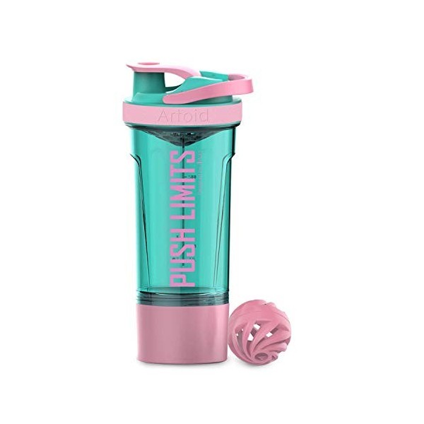 Artoid Mode 720ml Bouteille Shaker protéines avec compartiment à poudre 150 ml sans BPA