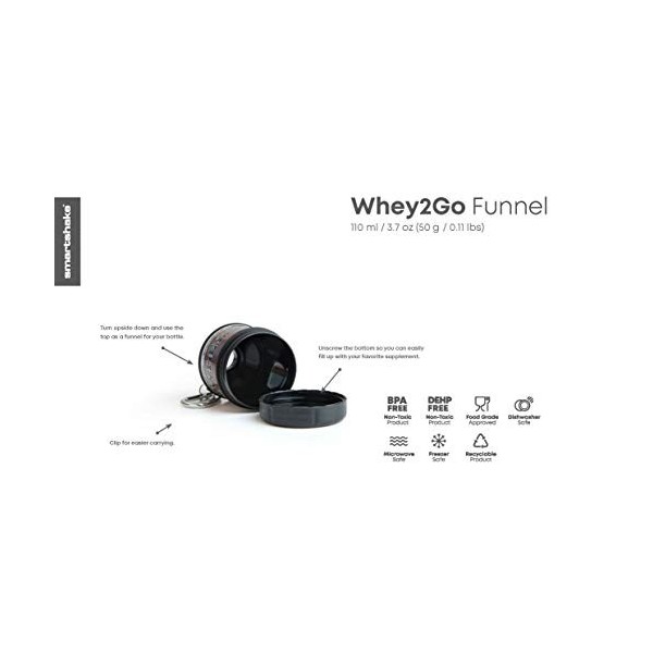 Whey2Go Funnel, Black - 110 ml.