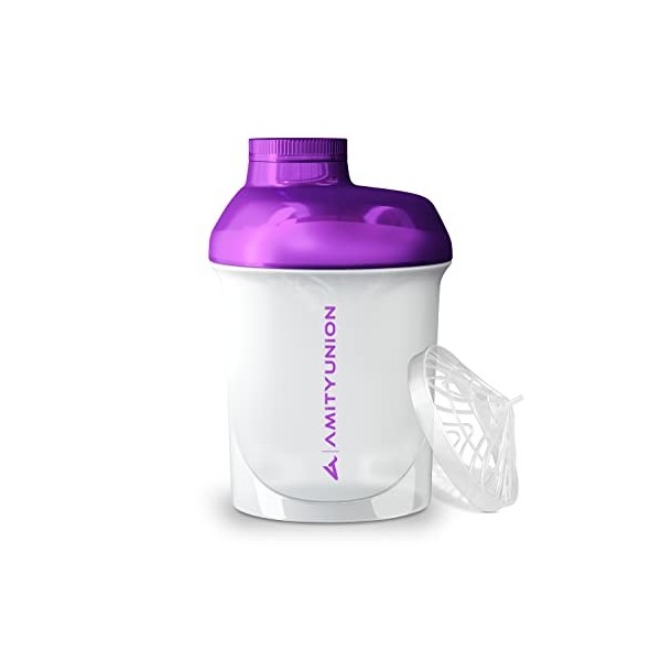 Protein Shaker Deluxe 400 ml étanche, sans BPA, avec tamis et balance - ORIGINAL - pour shakes crémeux de protéines de lactos