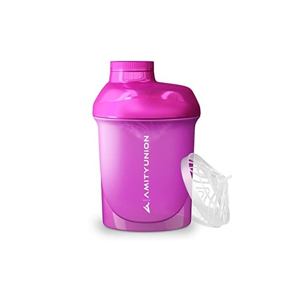 Protein Shaker Deluxe 400 ml étanche, sans BPA, avec tamis et balance - ORIGINAL - pour shakes crémeux de protéines de lactos