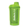 BioTechUSA Wave Shaker, Shaker pour tous les types de boissons à mélanger, sans BPA, nettoyage facile, 600 ml, Transparent