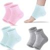 Lot de 3 paires de chaussettes hydratantes, chaussettes à talons en gel, chaussettes à talon en gel, chaussettes à bout ouver