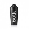 Bulk Shaker en Acier Inoxydable Deluxe, Protéine Shaker, Noir Jais, 750 ml