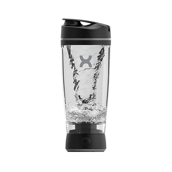 Promixx Original Shaker Bouteille - Alimenté par piles pour des boissons protéinées lisses - Sans BPA, Tasse de 600 ml Noir 