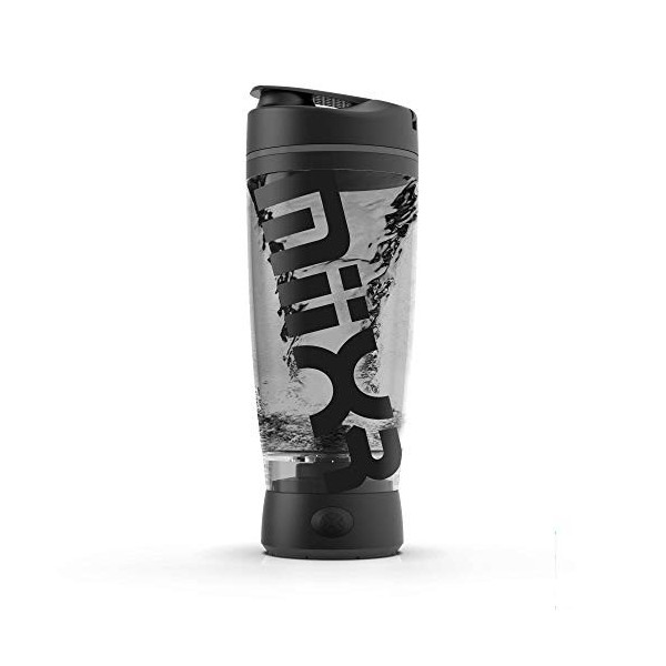 Promixx Original Shaker Bouteille - Alimenté par piles pour des boissons protéinées lisses - Sans BPA, Tasse de 600 ml Noir 