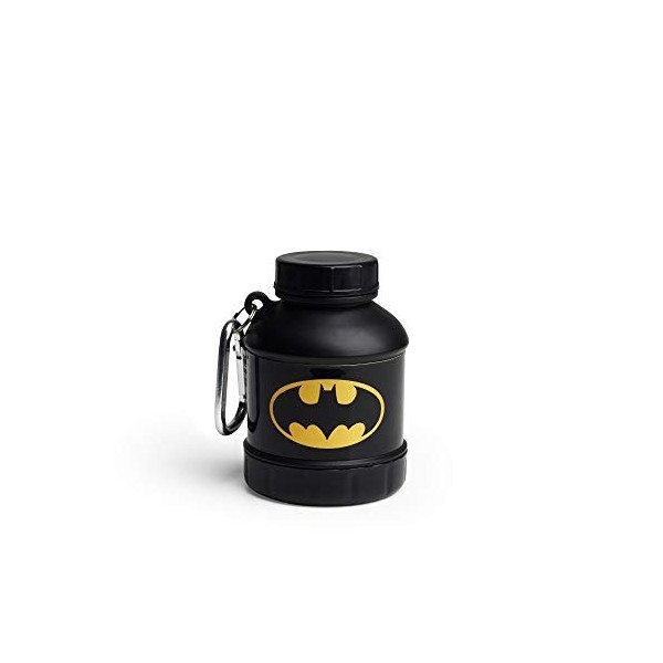 Smartshake Justice League Whey2Go Batman Protein Powder Storage Container 50g – BPA Free Shaker Bottle Funnel for Whey Protei