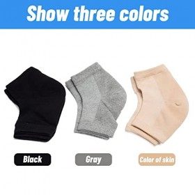 DCC-GETS Lot de 2 paires de chaussettes pour fasciite plantaire en gel pour talons et orteils ouverts pour peaux sèches et du