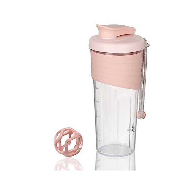 Shaker - Protein Shake - Blender bottle - Shaker proteine, gobelet à shaker sport durable, étanche et sans saveur - 700ml Ros