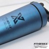 X SIM FITNESSX Shaker pour boisson protéinée en acier inoxydable 700 ml avec boule, double wall-Blau, 700 ml