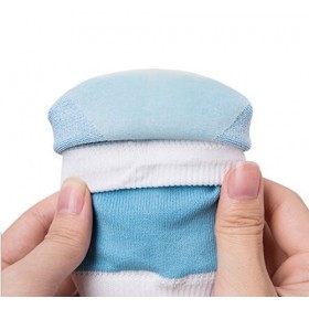 Makhry 2 Paires de Chaussettes à Talon en Gel de Silicone Hydratant pour la Peau Sèche, Craquelée et Sèche Bleu 