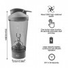 SKJJL 450 ML Mélangeur Shaker Protéine À Chargement De Batterie, Shaker Electrique,Shaker Protein Shaker pour Protéines, Café