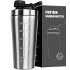 ROCKY&CHAO Shaker à protéines en acier inoxydable - 900 ml - sans BPA Sport Fitness Shaker, Shaker de protéines de fitness - 