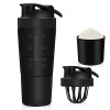 ROCKY&CHAO Shaker à protéines en acier inoxydable - 900 ml - sans BPA Sport Fitness Shaker, Shaker de protéines de fitness - 