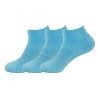 BambooMN Chaussettes pelucheuses en nylon infusées à laloe pour femme, bleu vif, X-Large