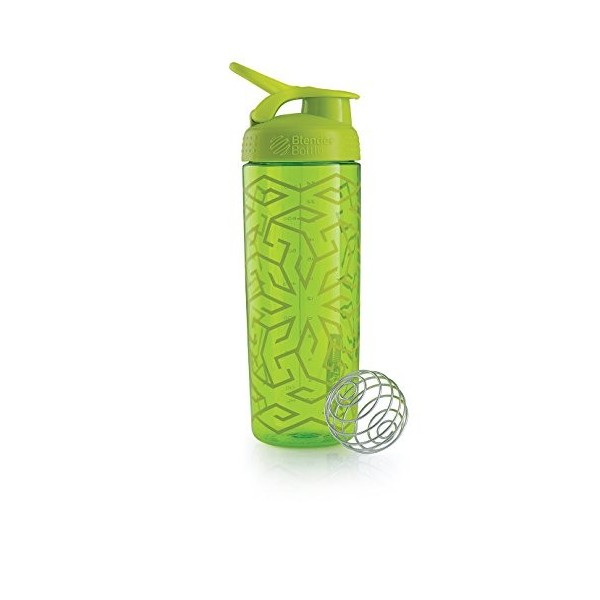 Blender Bottle Signature Sleek - Protéine Shaker / Bouteilledeau 820ml Blanc Clamshell