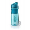 BlenderBottle Sportmixer Twist, Botella mezcladora de batidos de proteínas, Unisex, con batidor Blenderball, 590ml - teal