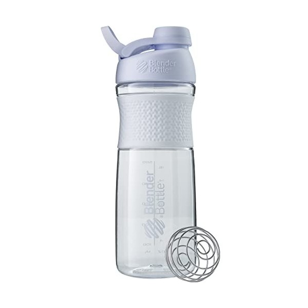 BlenderBottle Sportmixer Twist, Botella mezcladora de batidos de proteínas, Unisex, con batidor Blenderball, 590ml - teal