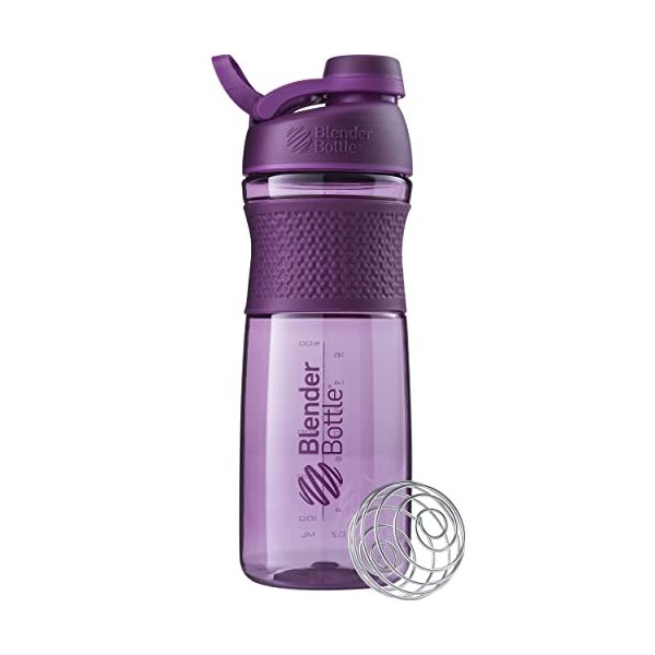 BlenderBottle Sportmixer Twist, Botella mezcladora de batidos de proteínas, Unisex, con batidor Blenderball, 590ml - teal