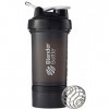 BlenderBottle Prostak Protein Shaker, Agitateur de régime 650 ml, gradué jusquà 450 ml, avec 2 boîtes supplémentaires de 15