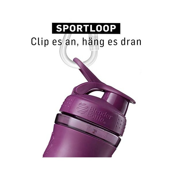 BlenderBottle Sportmixer Tritan- Protéine Shaker / Bouteille deau / Shaker Diététique Plum 1 x 820 ml 