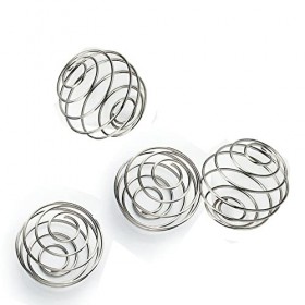 Lot de 4 shakers à protéines, en acier inoxydable, mixeur à billes de mixage en acier inoxydable, mixeur de protéines, shaker