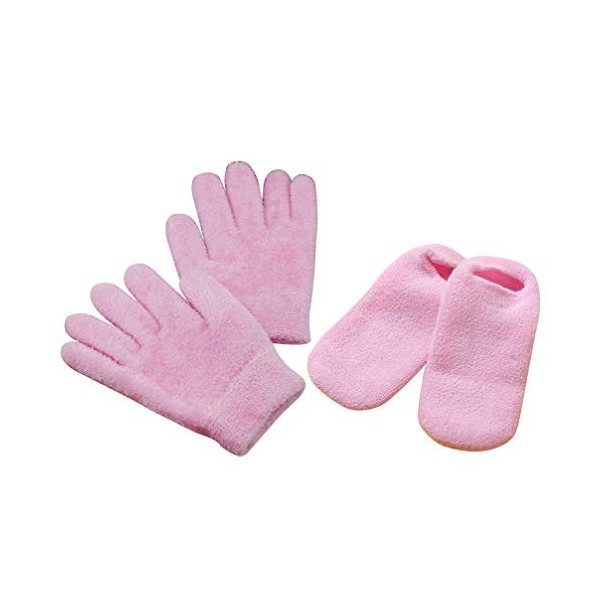 Lurrose Lot de 2 paires de gants de spa avec gel hydratant hydratant pour huiles essentielles