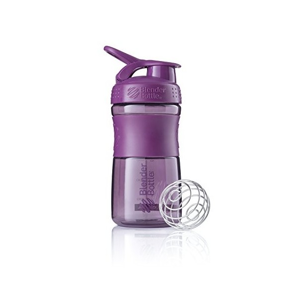 BlenderBottle Sportmixer Tritan- Protéine Shaker / Bouteille deau / Shaker Diététique, Mixte Adulte, Prune, 20oz/590ml