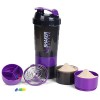 Ufit Bouteille shaker de protéine – Bouteille deau de sport – 3 couches antidérapantes avec plateau à pilules – Anti-fuite –